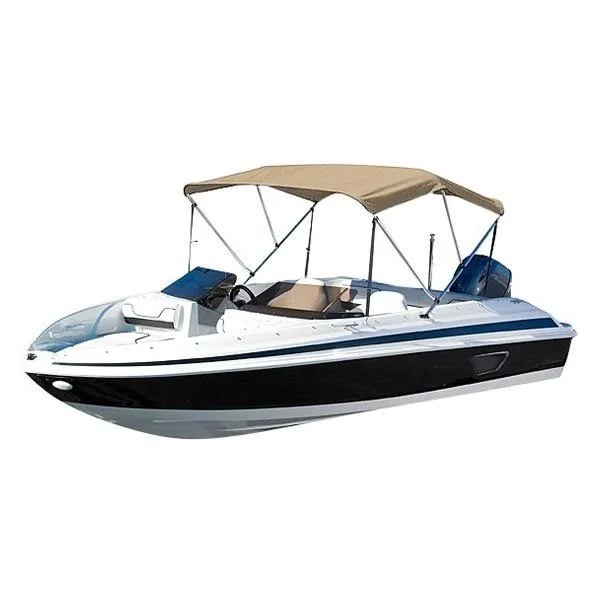 Eevelle SS-543B60-KHA Summerset Premium 3-Bow Khaki Bimini Top 72x22 L x 54x22-60x22 W x 54x22 H
