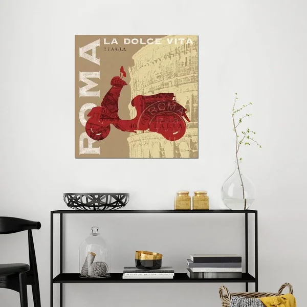 Sue Schlabach Canvas Art Picture - Motoring in Rome
