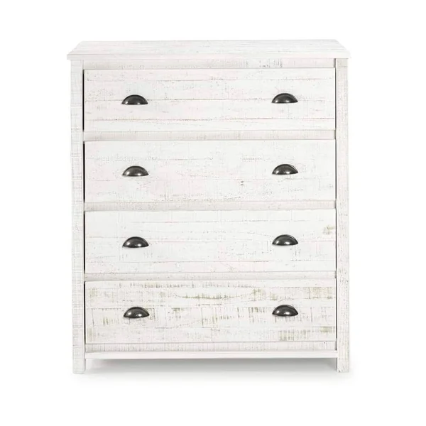 Alaterre Furniture Rustic 4-Drawer Chest - Rustic Gray