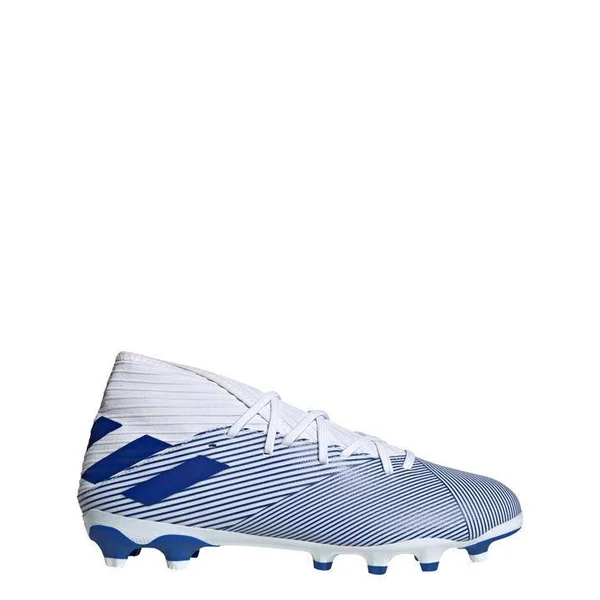 Adidas Nemeziz 19.3 Mid Ground Soccer Cleats, Size 8, White/Blue