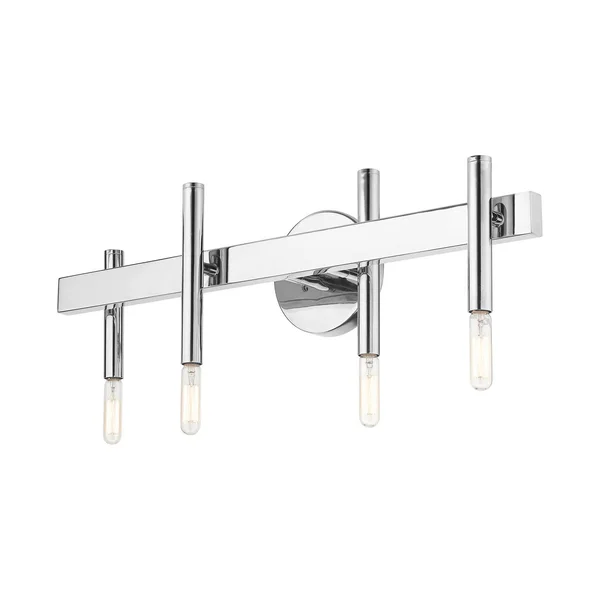 Livex Lighting-15584-05-Denmark - 4 Light Bath Vanity Polished Chrome