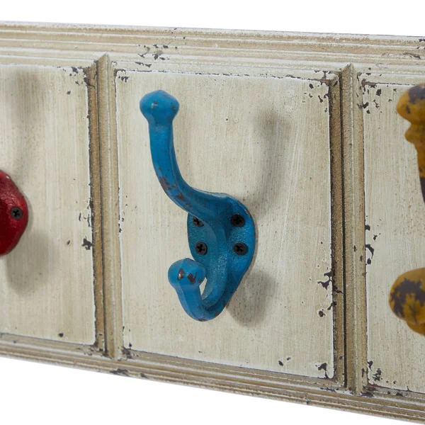 Maison Rouge Lamartine Wood and Metal 24-Inch x 7-Inch Wall Hook