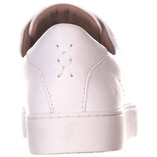 Frye Lena Zip Low Sneakers in White - Women's Size 10