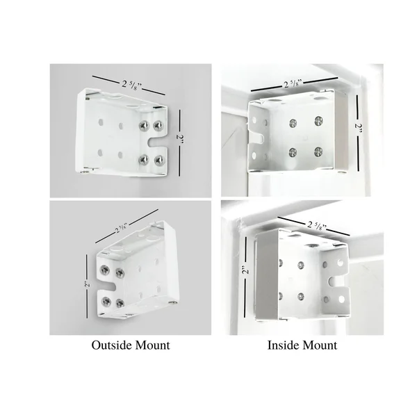 Linen Avenue Custom Cordless Faux Wood Blind White - 23 W x 48 H Partial Inside Mount