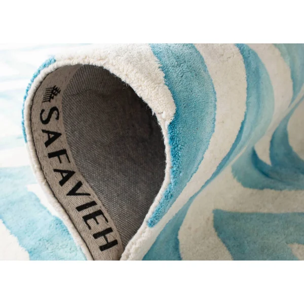 Safavieh Dip Dye Ivory & Turquoise 4& x 6& Rug