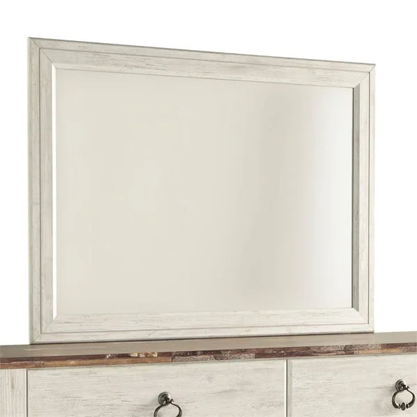 Bowery Hill Bedroom Mirror in Whitewash - BH-1455883