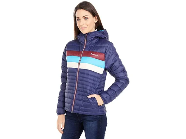 Cotopaxi Fuego Down Hooded Jacket - Women's Maritime Stripes, XL