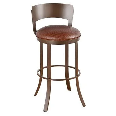 Patricia Swivel Bar & Counter Stool Winston Porter Seat Height: Bar Stool (30x22 Seat Height), Color: Matte Black, Upholster