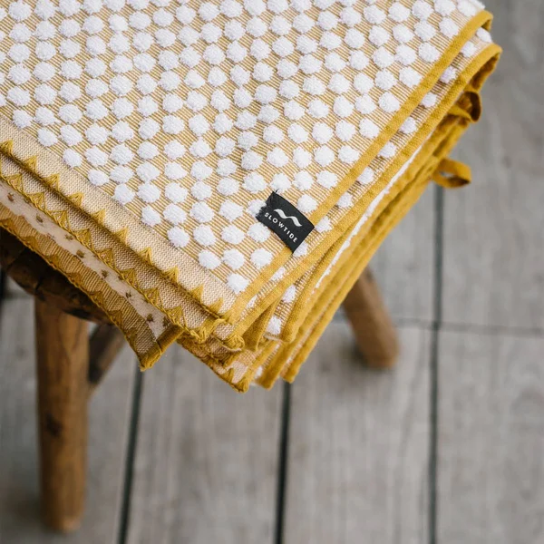 Slowtide Clive Cotton Towels, Set of 4 - Mustard