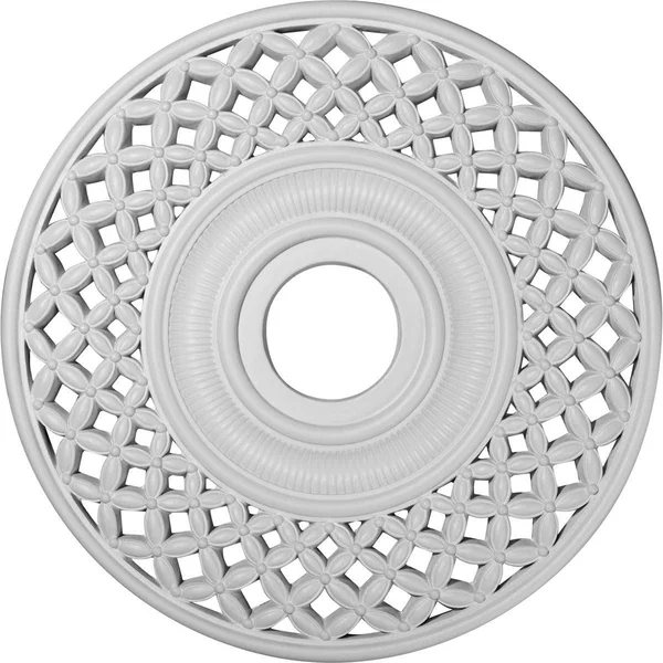 22 1/4x22OD x 4 3/4x22ID x 1 1/4x22P Robin Ceiling Medallion (Fits Canopies Up to 6 1/4x22) - Hand-Painted Smokey Topaz Crackle