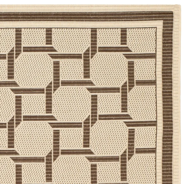 Safavieh Martha Stewart MSR4258-50 5&3x22 x 7&7x22 Cream, Chocolate Area Rug