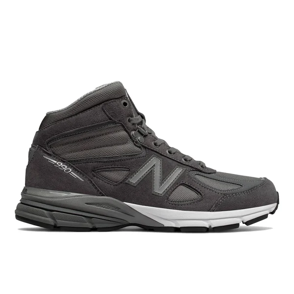 New Balance Men's M990v4 Mid Sneaker Boot - Size: 9.5 D(M) US, Grey/White