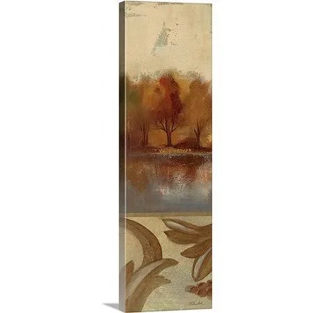 Canvas on Demand 'Spring Lake Panel I' by Silvia Vassileva Painting Print on Canvas, Red