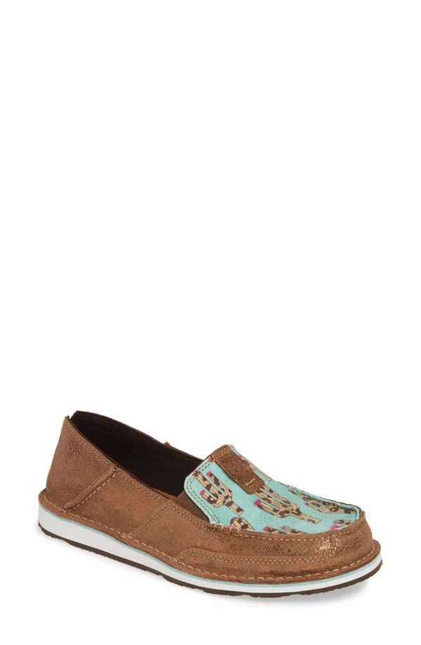 Ariat Metallic Bronze/Leopard Cactus Cruiser