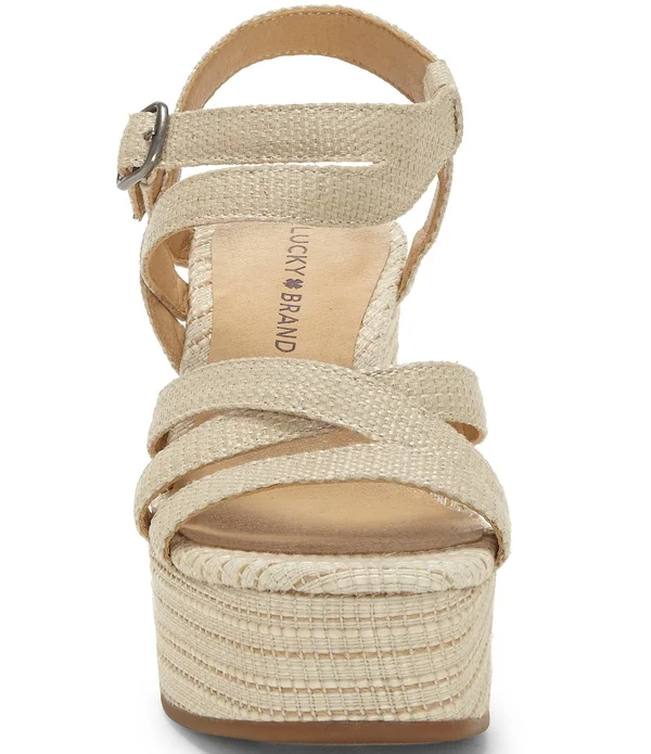 Women's Lucky Brand Carlisha Wedge Sandal - Red - Size 11