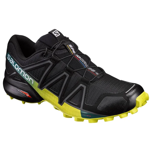 Salomon Men's Speedcross 4 Trail Running Shoes (Sulphur/Everglade/Black - 8)