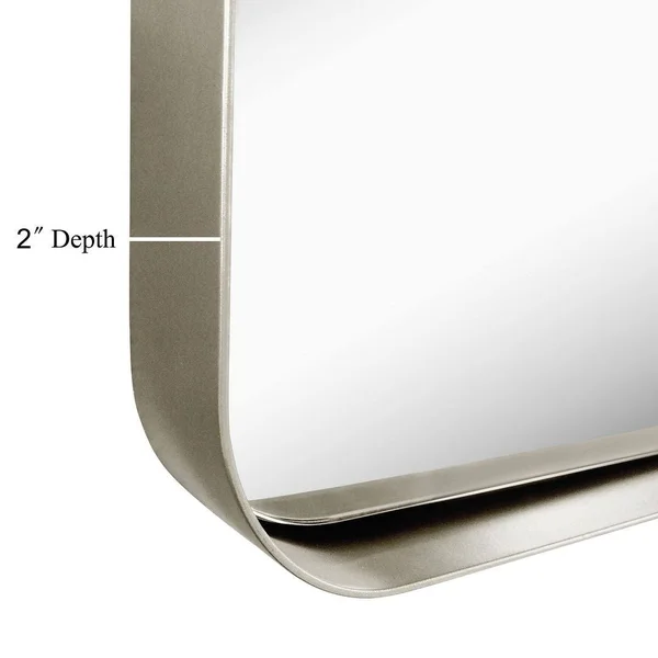 Carbon Loft Cornwell Metal Beveled Venetian Wall Mirror - 24*36*1.97 - Champagne Silver