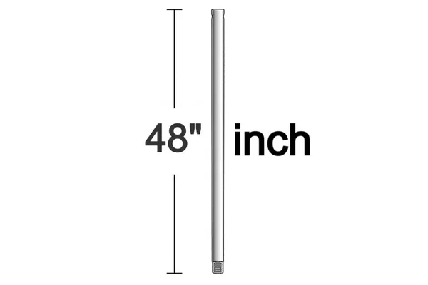 Monte Carlo DRM48BS - 48x22 Minimalist Downrod - Brushed Steel