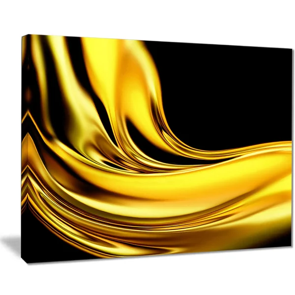 Designart &Yellow Gold Texture Pattern& Abstract Digital Art Canvas Print - 32 in. Wide x 16 in. High