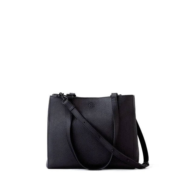 Dagne Dover Black Leather Tote - Small Onyx Leather, Small