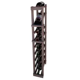 GoVets - Wine cellar Innovations Individual Bottle Wine Rack - 1 Column w/Top Display, 3 ft High - Walnut, Mahogany