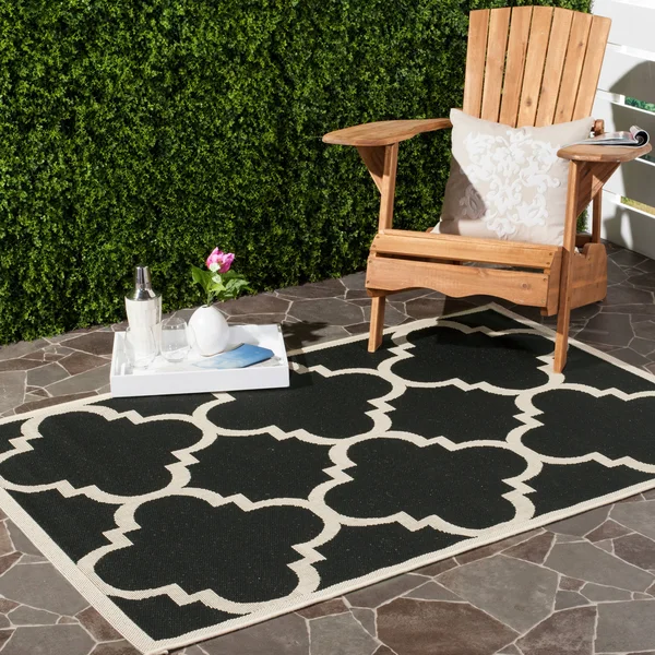 Safavieh Courtyard Dark Brown Indoor Outdoor Rug - 5&3x22 x 7&7x22