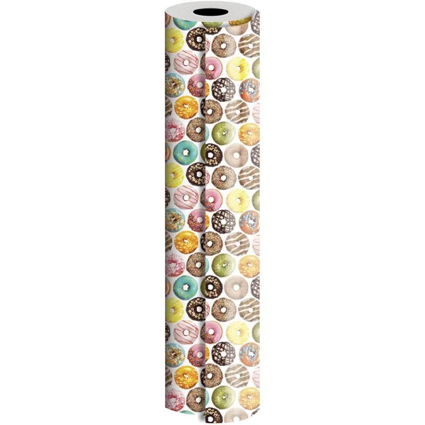 Jam Paper Industrial Size Wrapping Paper Rolls - Donuts, 1/2 Ream (1042.5 Sq. ft), Sold Individually