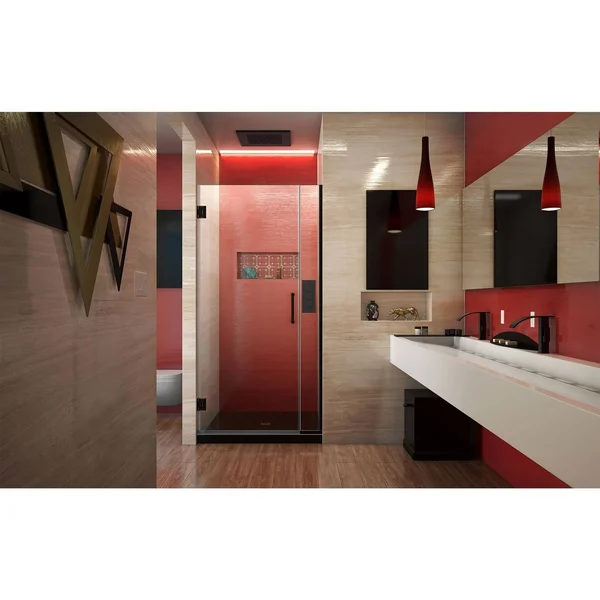 DreamLine SHDR-243307210-04 Unidoor Plus Hinged Shower DOOR - Brushed Nickel, 33 to 33-1/2x22 x 72x22
