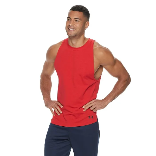 Under Armour Men's Baseline Cotton Tank - Red