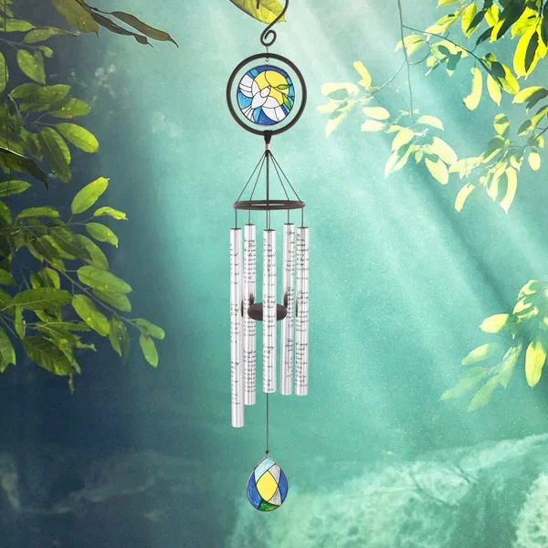 Carson Home Accents Amazing Grace Stained Glass Sonnet Chime - 35x22