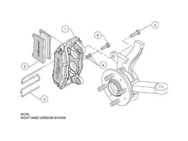 Wilwood DPHA Front Caliper & Pad Kit, Red 140-13029-R