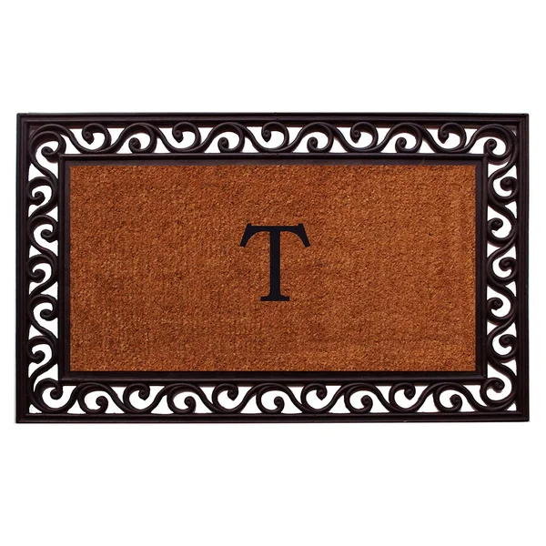 Calloway Mills Rembrandt Monogram 30x22 x 48x22 Doormat (Letter T)