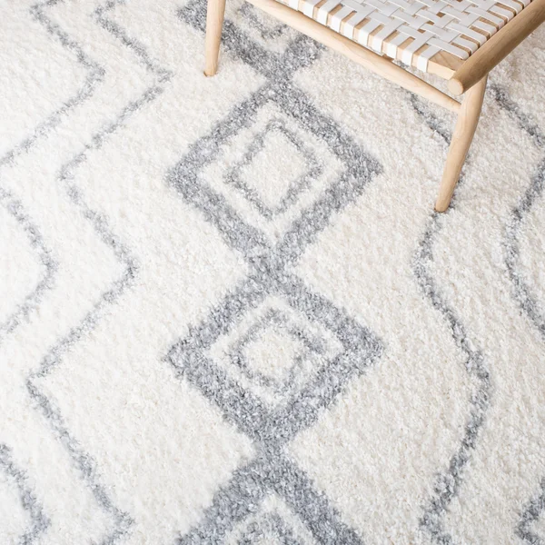 Safavieh Parma Shag Bat-Sheva Rug - Ivory/Grey - 6&7x22 x 6&7x22 Square