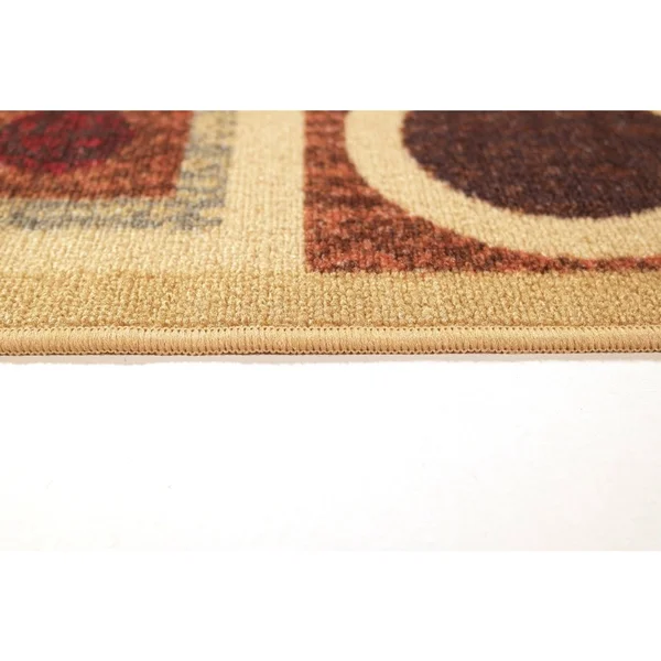 Rugnur Rubber Back Multicolor Geometric Non-Slip Long Runner Rug - 2'8 x 9'10 5069-3X10