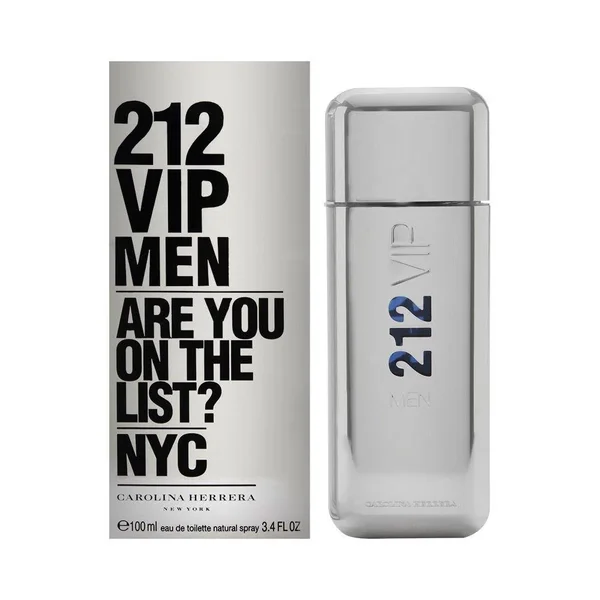 212 VIP by Carolina Herrera Gift Set -- 3.4 oz Eau De Toilette Spray + 3.4 oz Shower Gel (men)