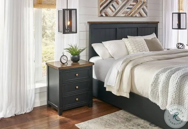 A-America Stone Creek Nightstand - Black