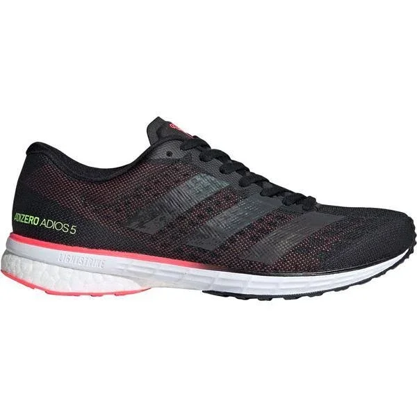 Adidas Adizero Adios 5 Shoes - Women's - Core Black - Signal Pink - 6