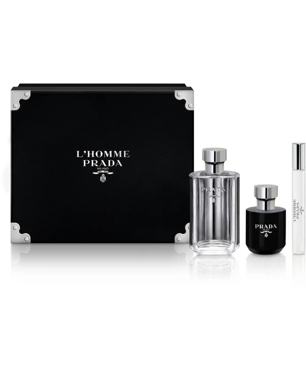 Prada Milano L&homme 3pcs Eau De Toilette Gift Set