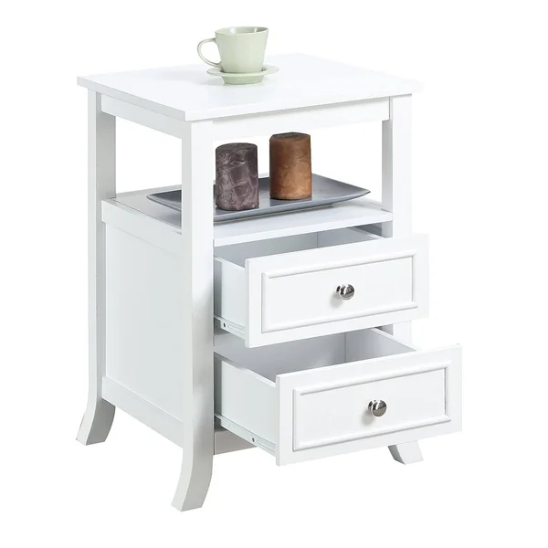 Copper Grove Aubrieta 2-Drawer End Table - Black