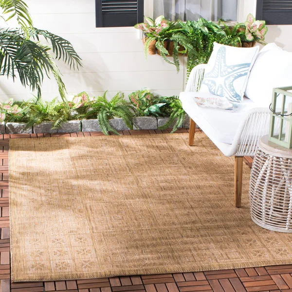 Safavieh Courtyard Area Rug CY6947 Gold - Natural, 9& x 12&
