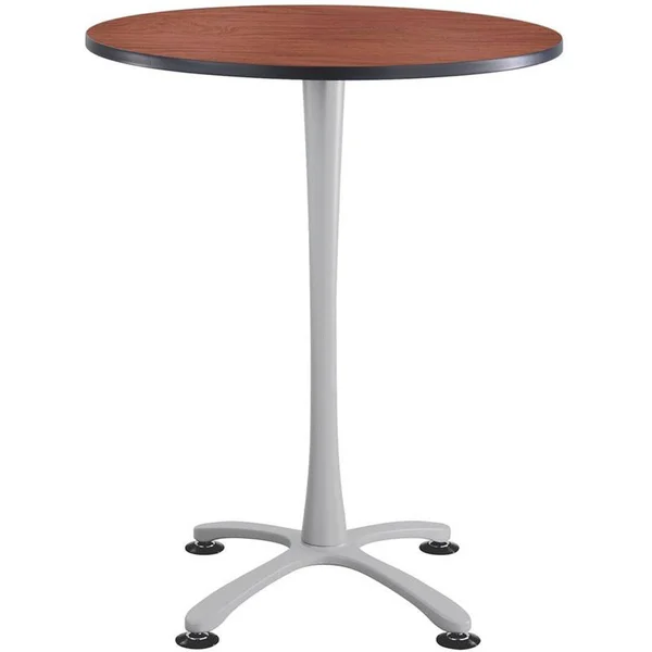 Safco Cha-Cha Bistro-Height - x Base - 36x22 Round silver/cherry