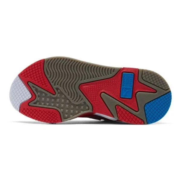 Puma Boys RS-X Shoes High Risk Red/Steel/Blue Size 06.0
