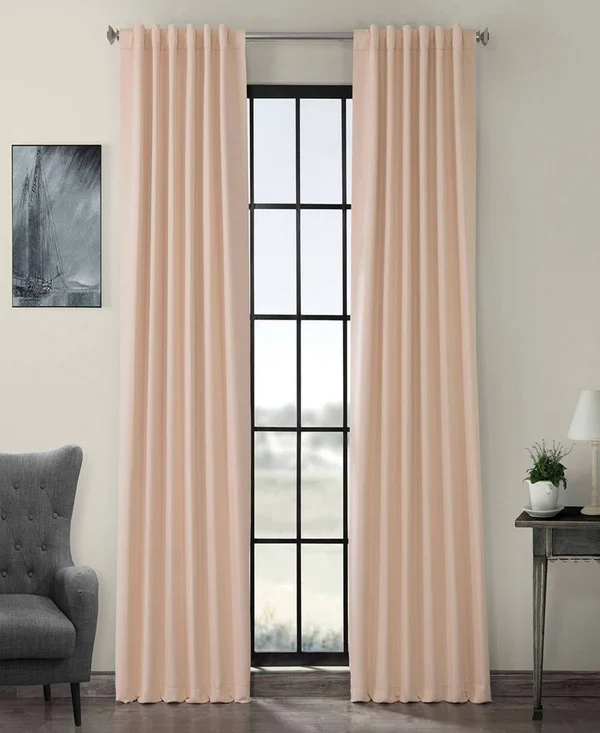 Bellini Peach Blackout Room Darkening Curtain - Half Price Drapes