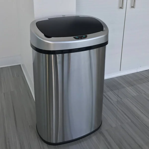 SensorCan Battery-Free 13 Gal Automatic Sensor Kitchen Trash Can with Adapter