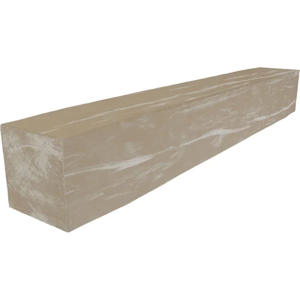 Ekena Millwork MANURW08X12X60WH 8x22H x 12x22D x 60x22W Riverwood Faux Wood Fireplace Mantel - White Washed
