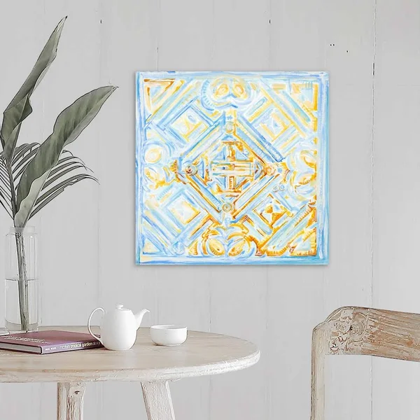 Dusk Blue Medallion II, Canvas Wall Art, 20x20, Great Big Canvas