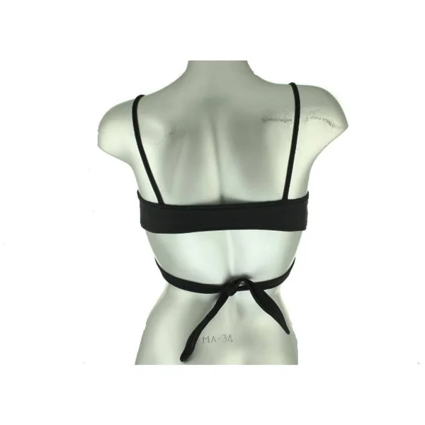 L*Space Swimwear Black Sweet & Chic Chloe Wrap Bikini Top (D, Xl) $79 Nwt