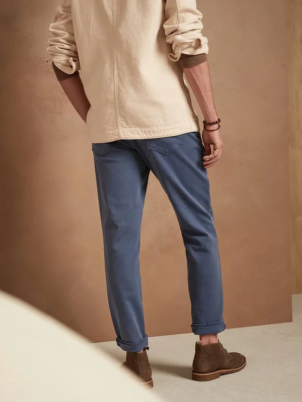 Banana Republic Men's Slim Traveler Pant Sullivan Blue Size 36W 32L