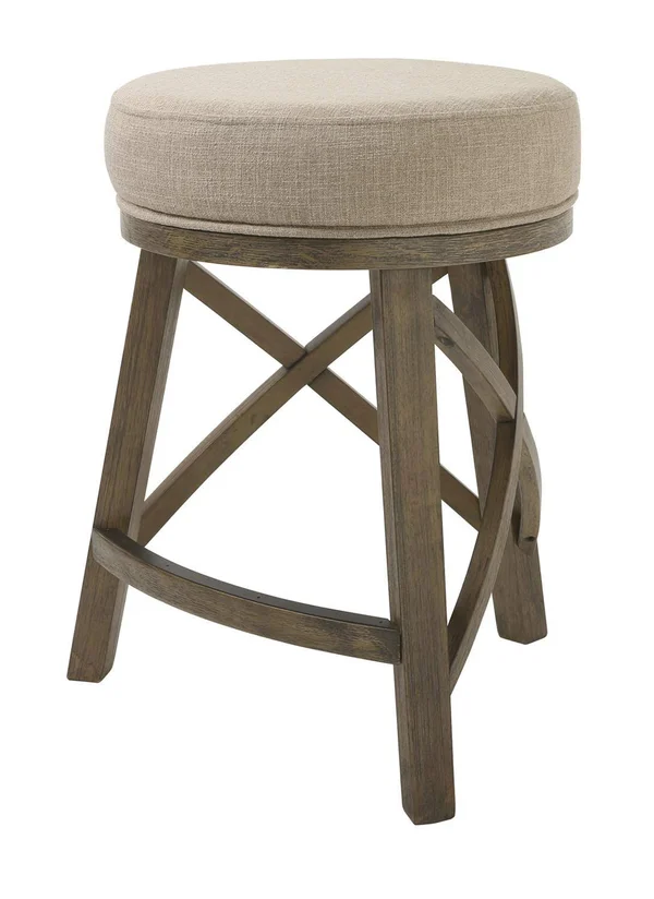 Regal 25x22 Counter Height Swivel Stool with Cream Fabric