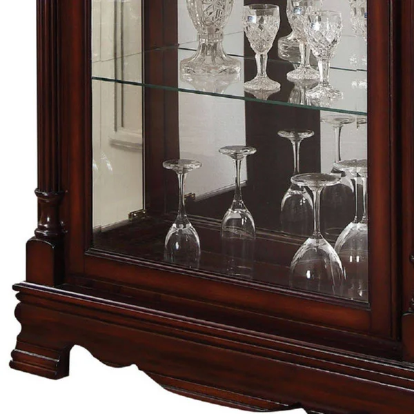 Acme Carrie Curio Cabinet Cherry